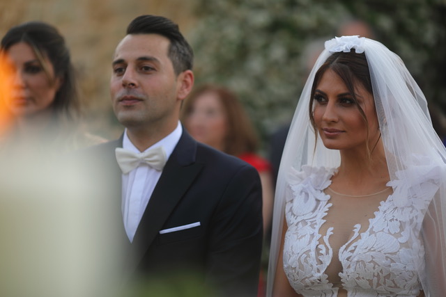 Η Χριστίνα και ο Βασίλης κατά τη διάρκεια του μυστηρίου